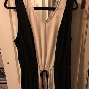 Black and cream maxi dress